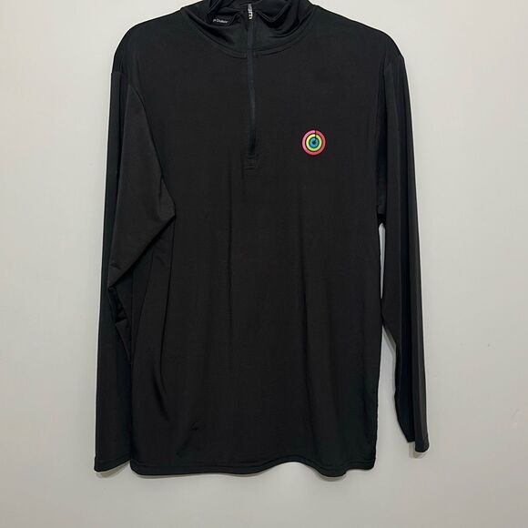 Apple Close Your Rings Challenge Unisex‎ Black Quarter Zip Sweatshirt Medium - Picture 1 of 6